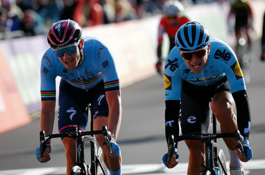 Athletes competing in championship race