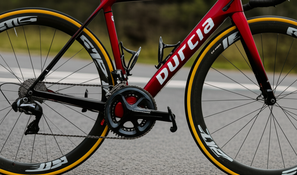 Competitive cycling on road course